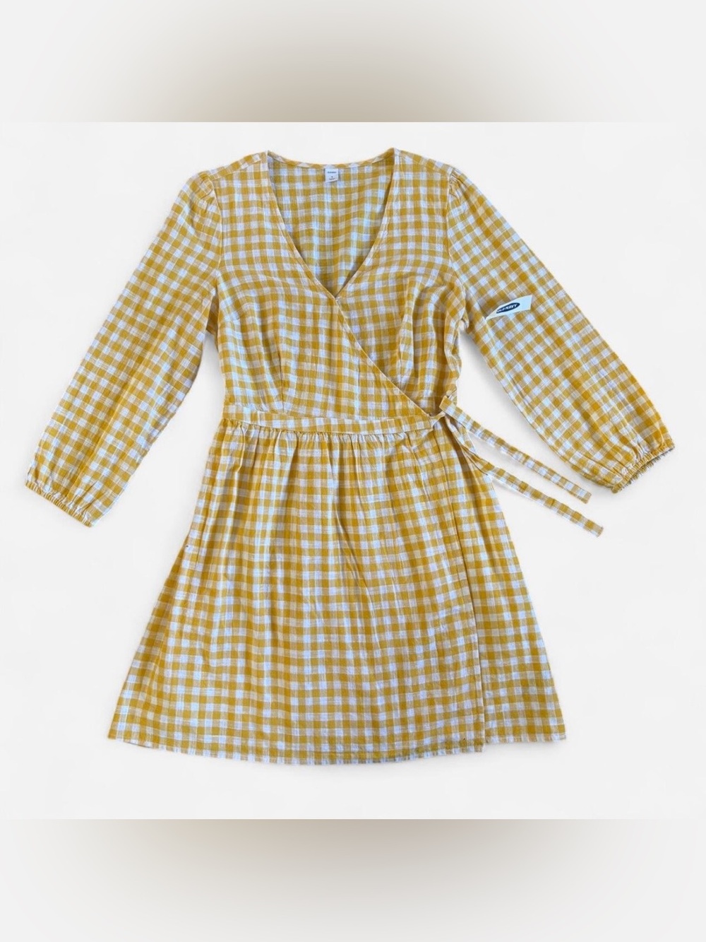Old Navy Yellow and White Gingham Dress